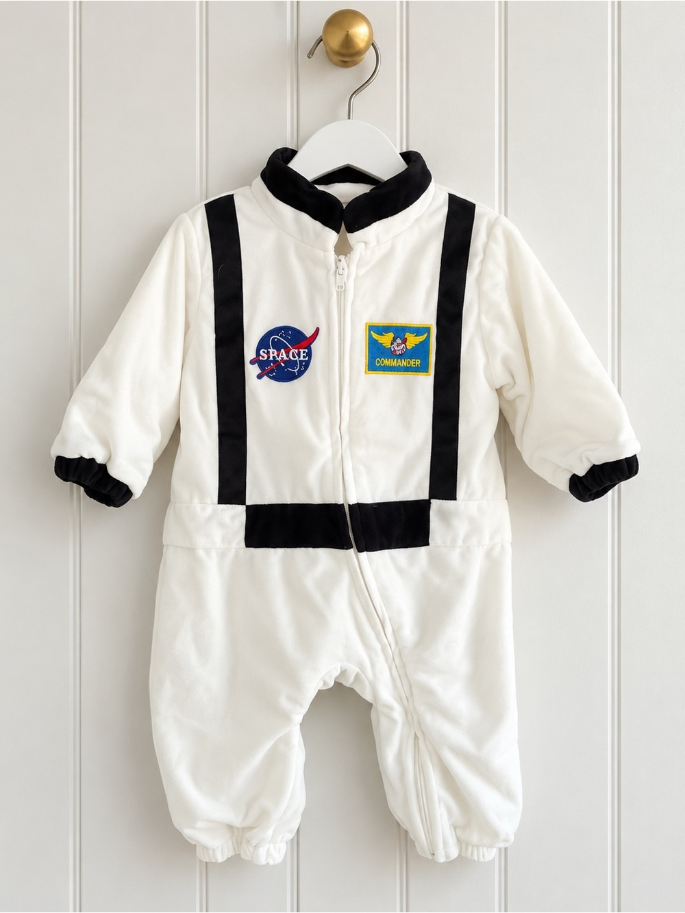 Baby Astronaut Space Commander Halloween Costume 9-12M Fleece Jumpsuit
